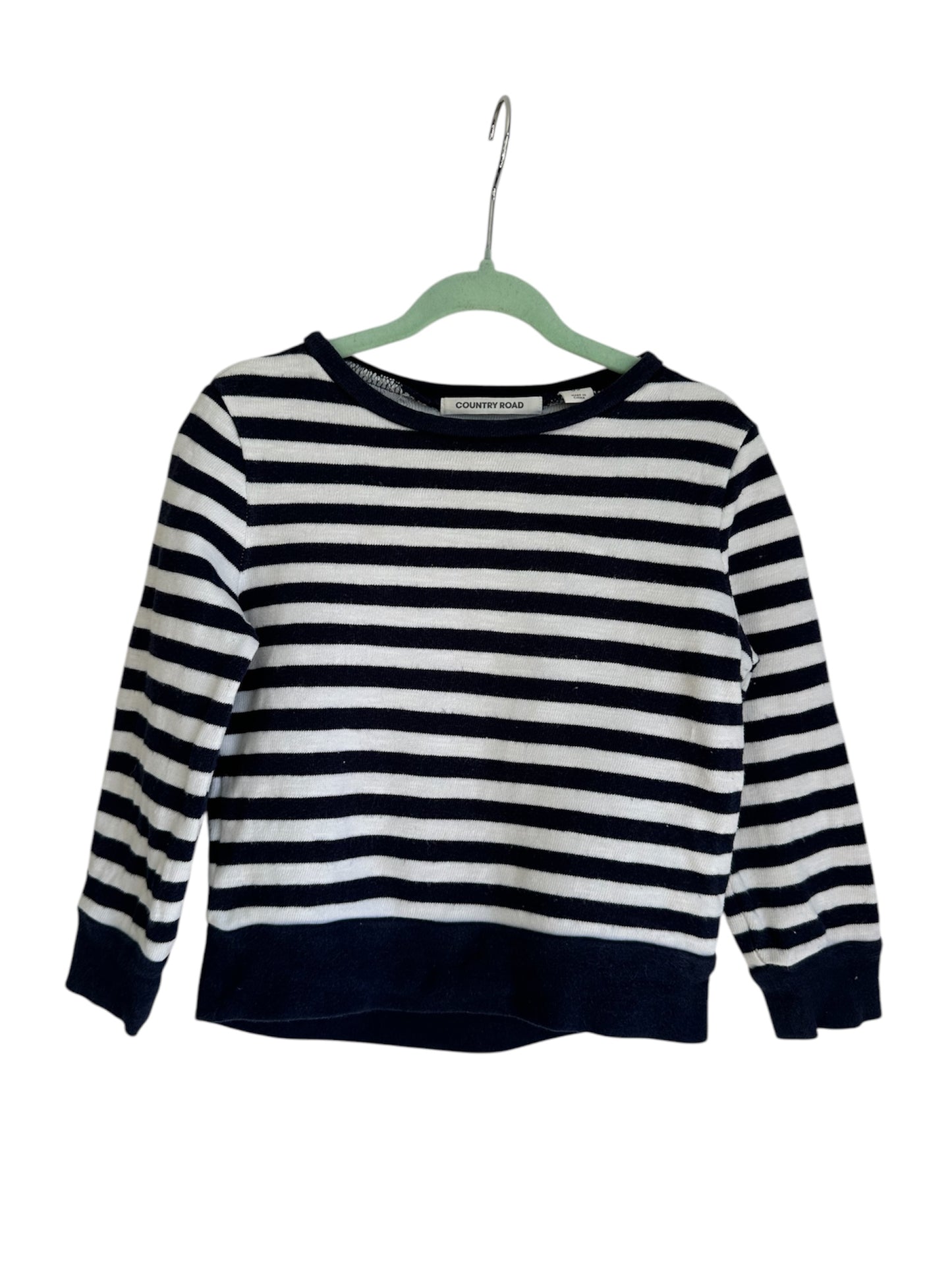 Country Road - Navy & White Stripe Jumper - Size 3