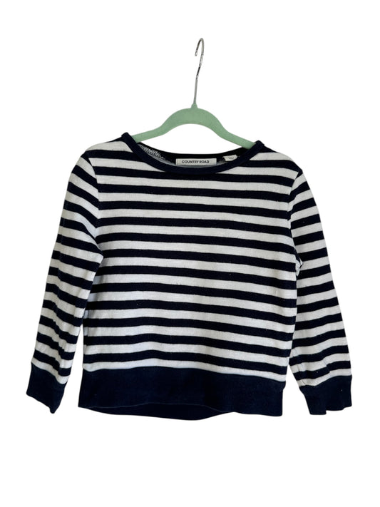 Country Road - Navy & White Stripe Jumper - Size 3