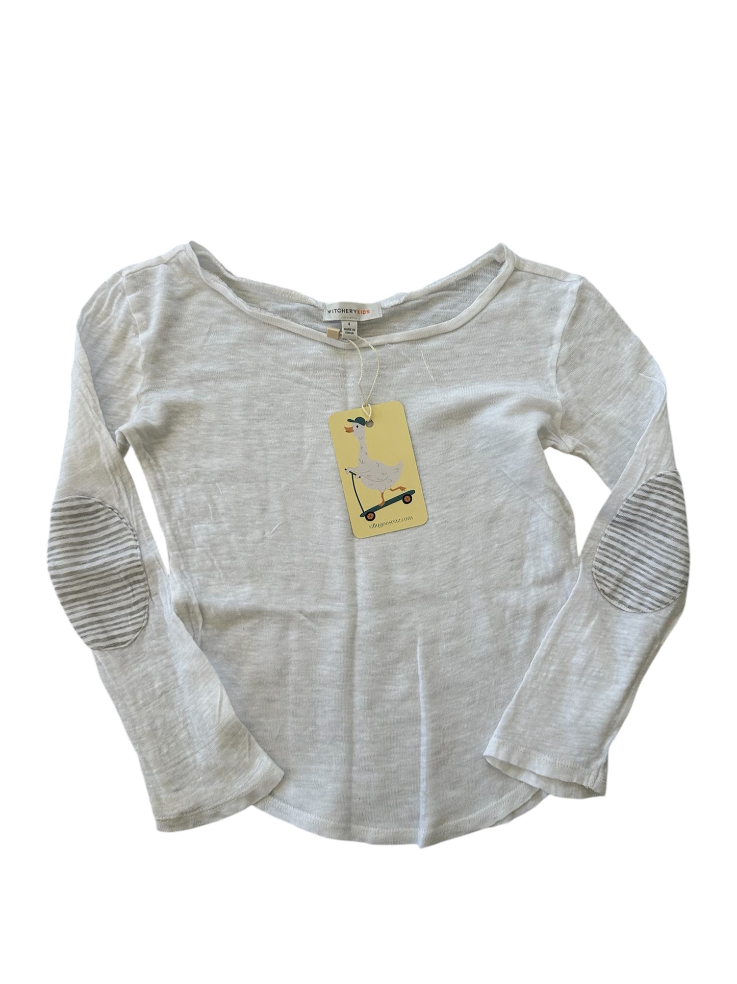 Witchery - White Long Sleeve Top - Size 4