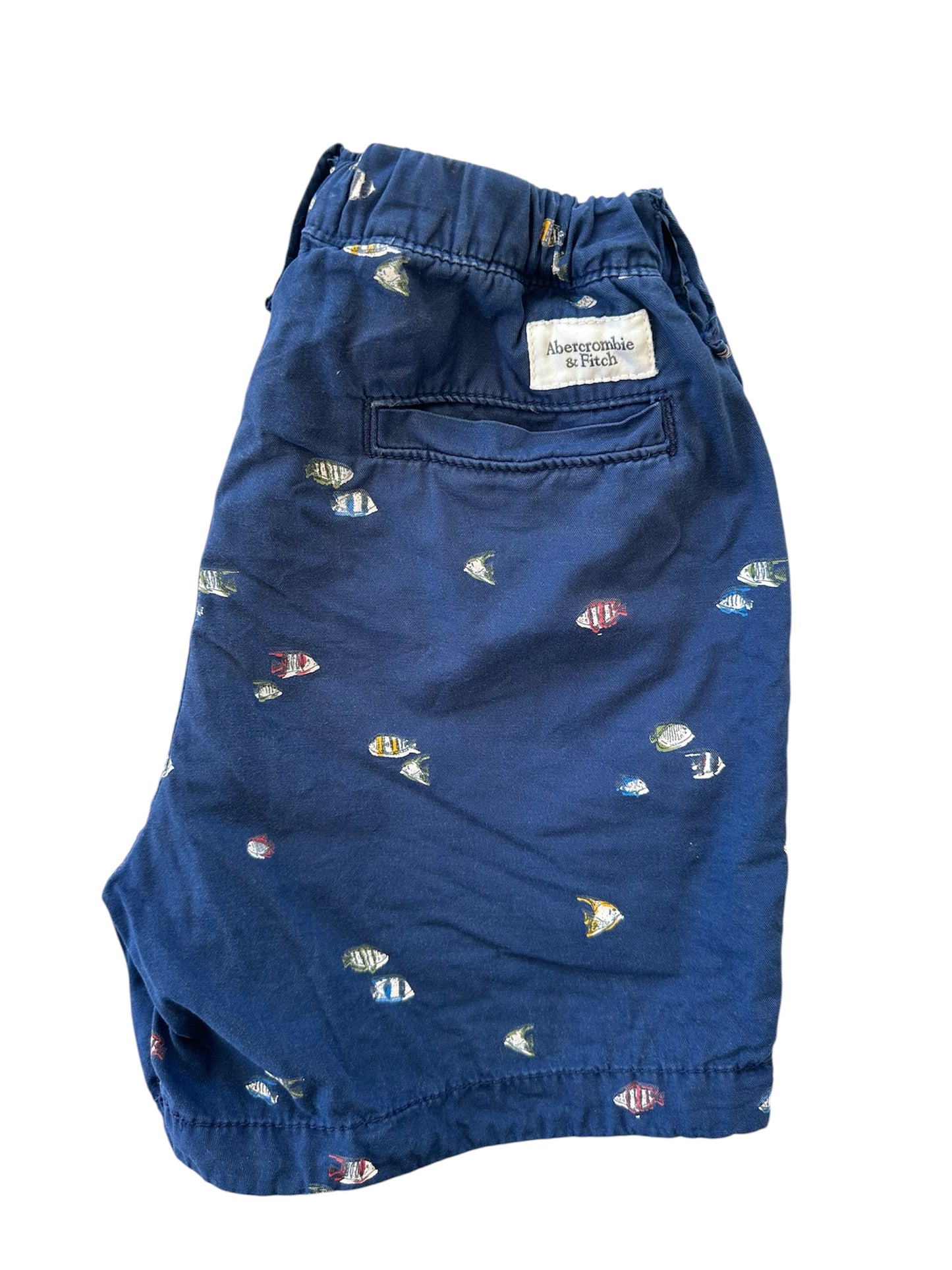 Abercrombie & Fitch - Navy Fish Shorts - Size 10