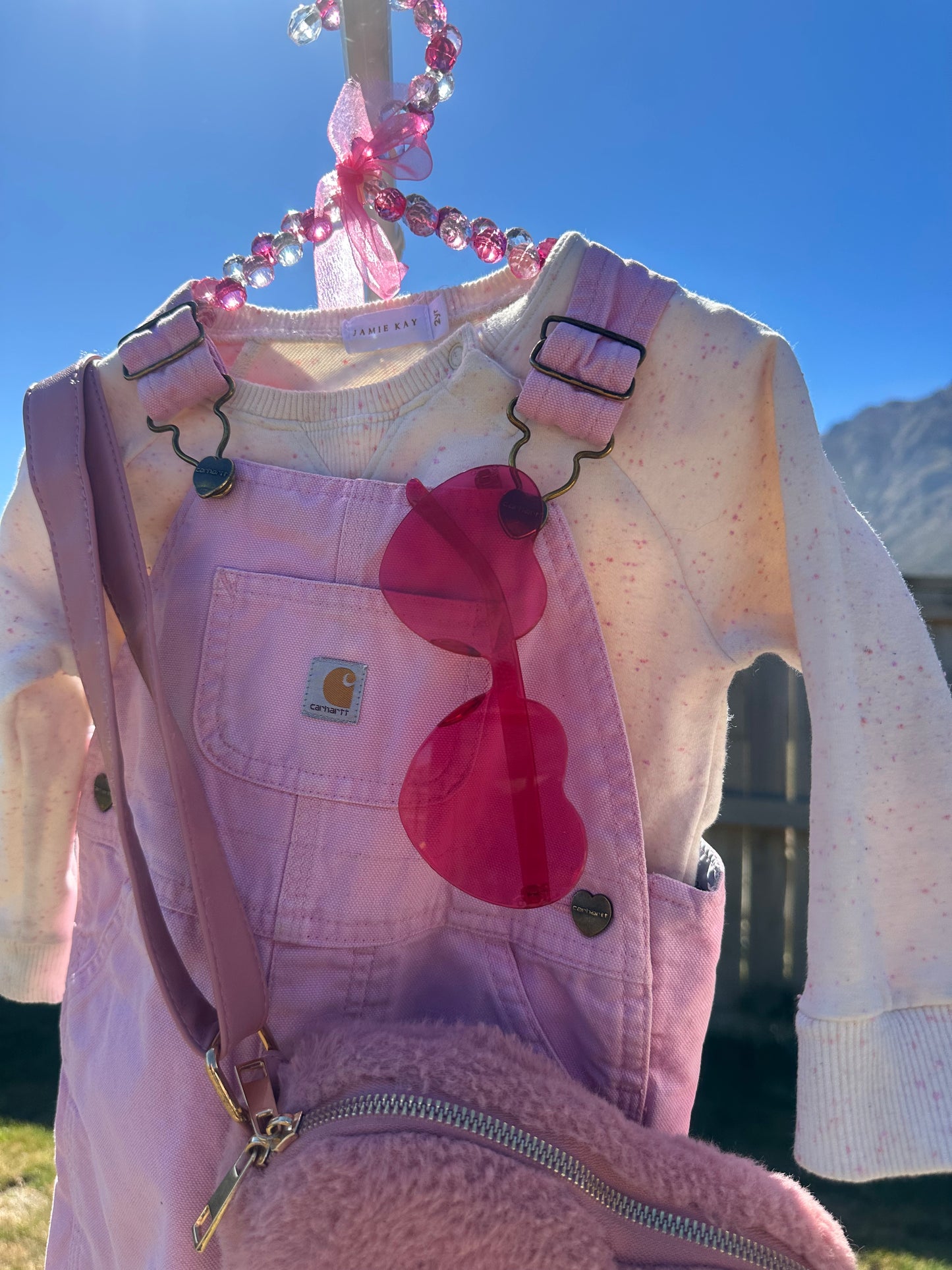 Carhartt - Pink Dungarees - Size 1-2