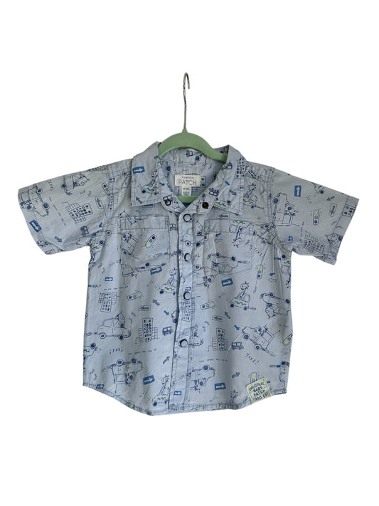Pumpkin Patch - Blue Shirt - Size 1