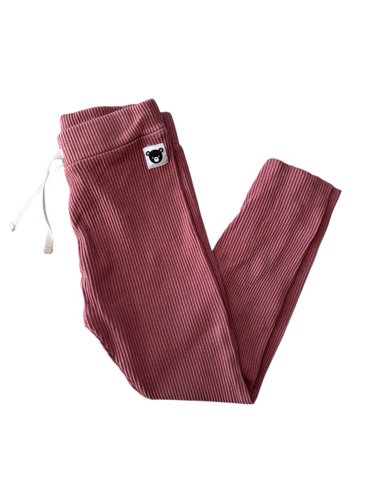 Huxbaby - Dark Pink Ribbed Leggings - Size 8