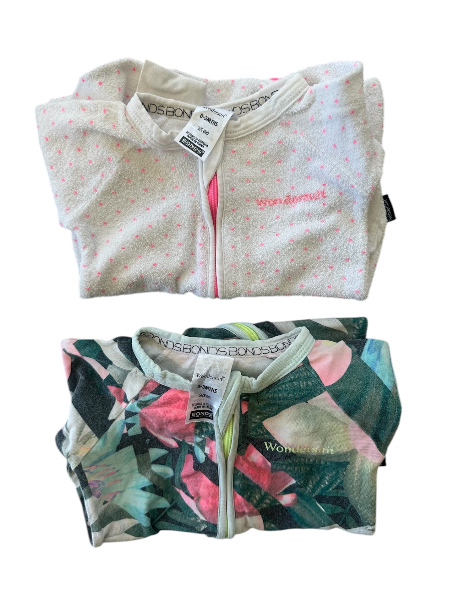 Bonds Wondersuits x2 - 0-3 months