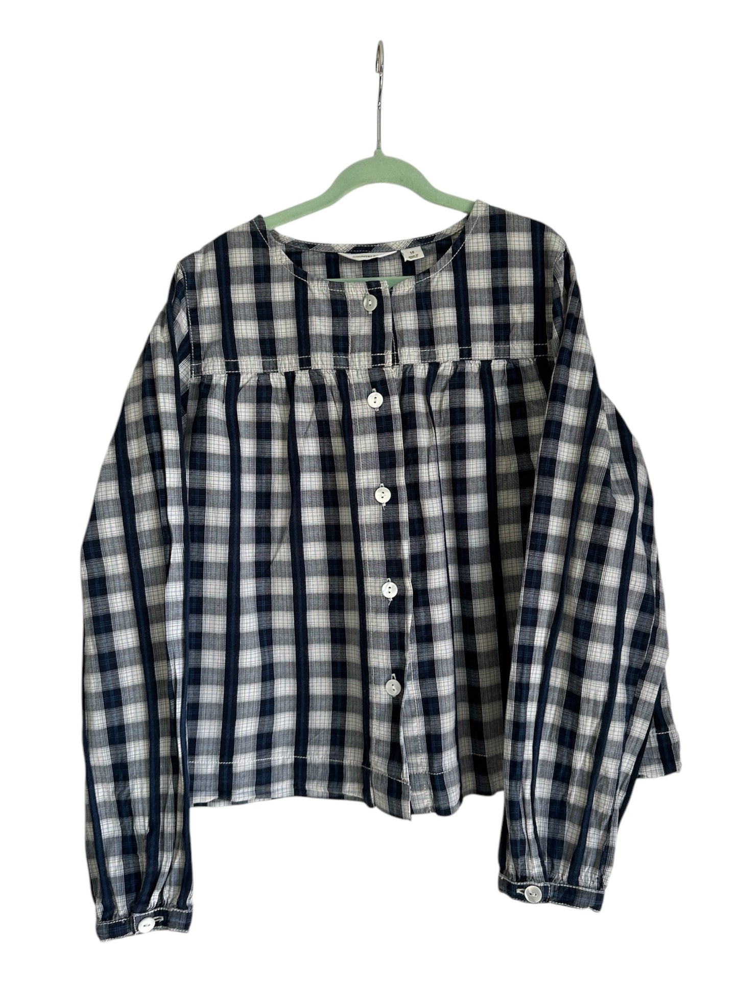 Country Road - Blue Check Blouse - Size 10