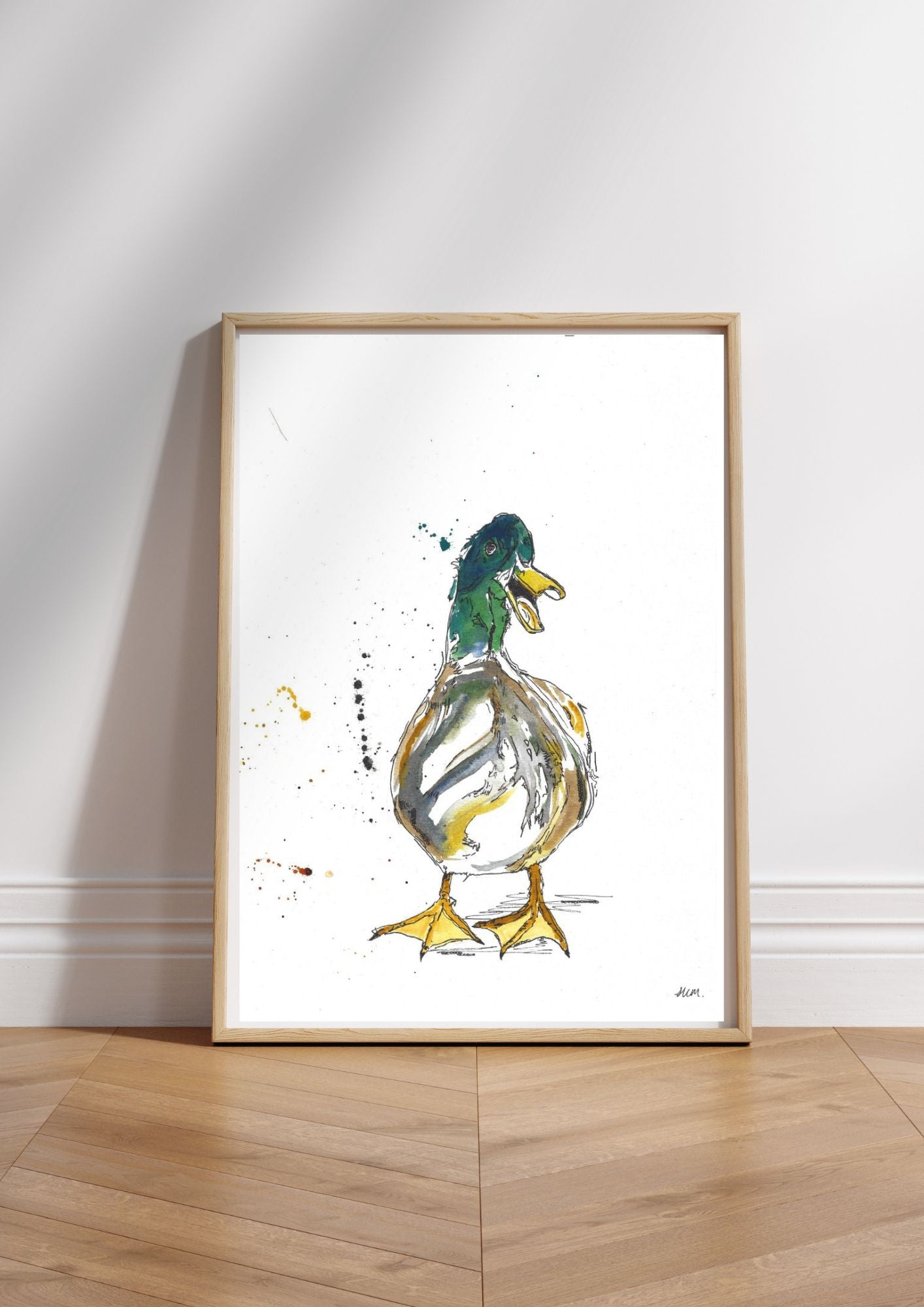 Silly Duck - Watercolour Painting Print