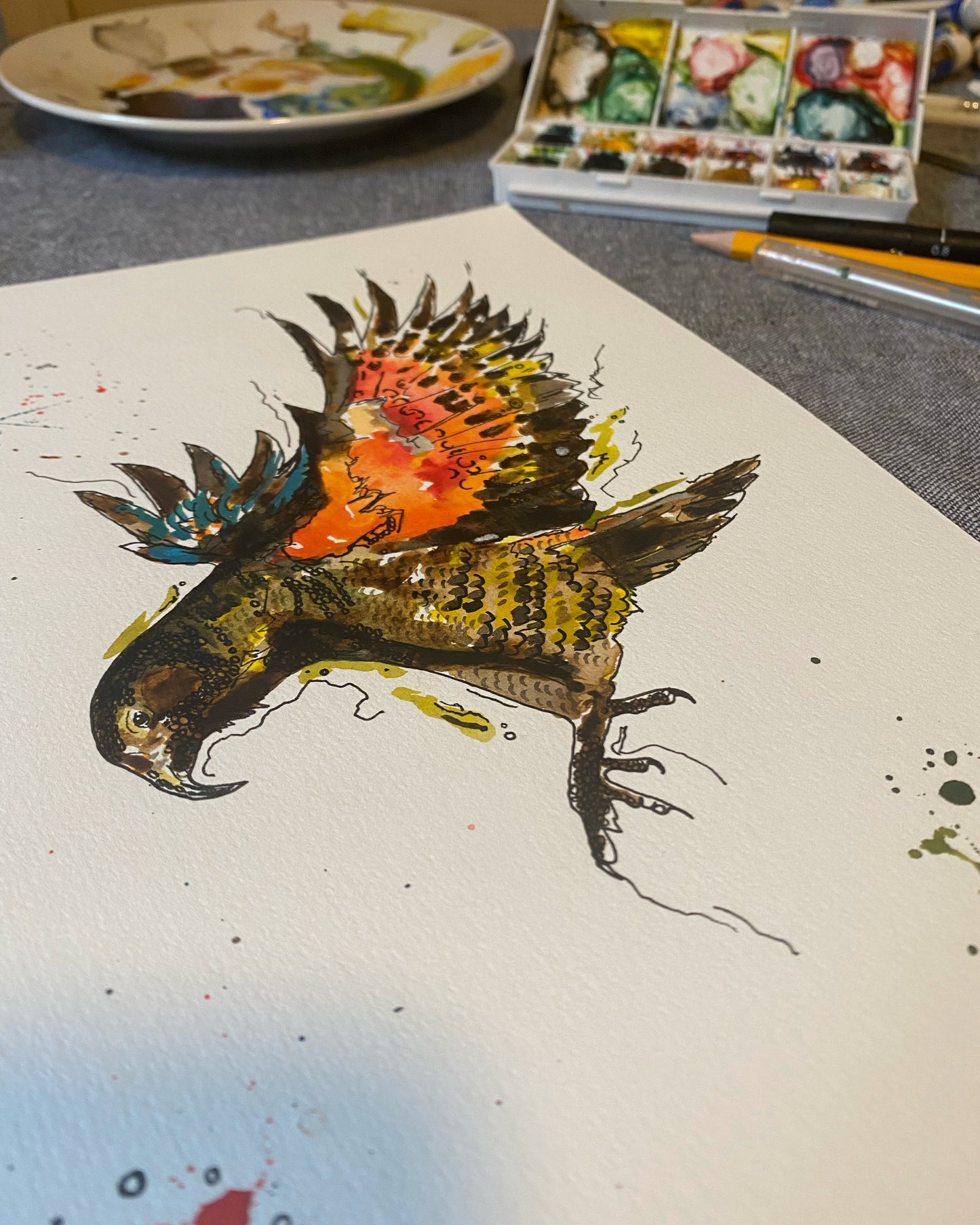 Kea - Watercolour Painting Digital Print