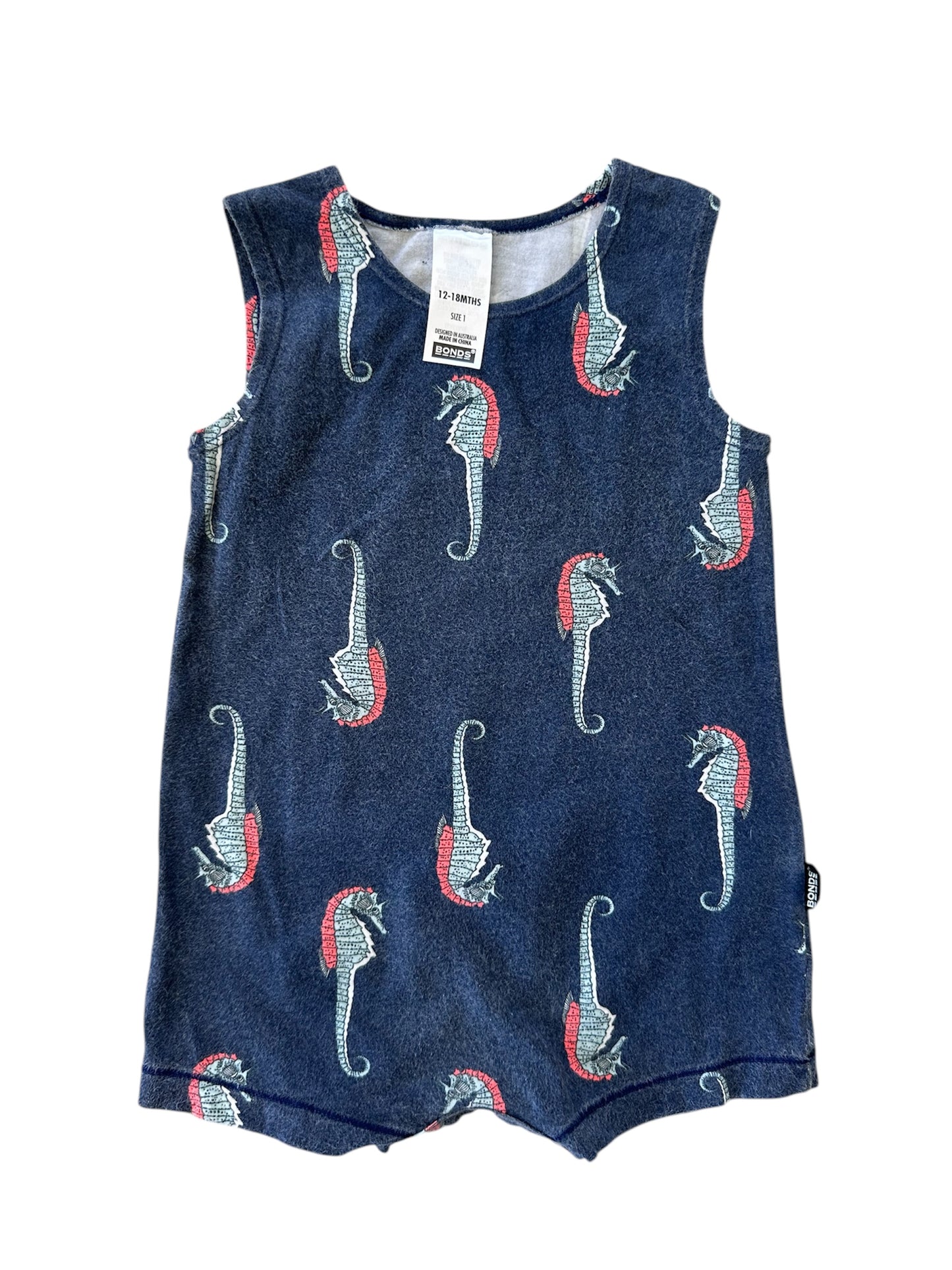 Bonds - Seahorse Onesie - Size 1