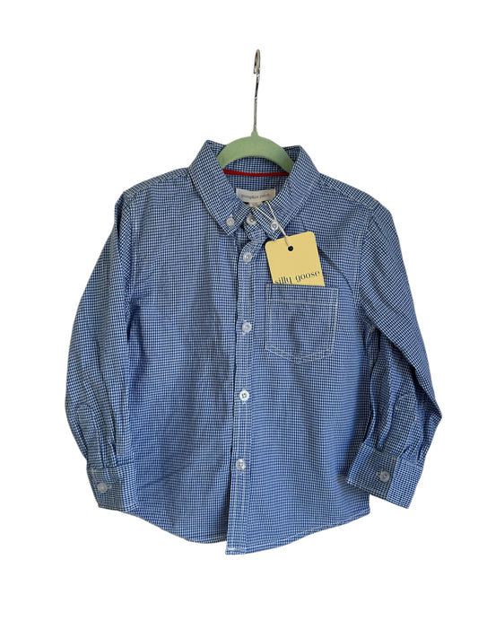 Pumpkin Patch - Blue Check Shirt - Size 3