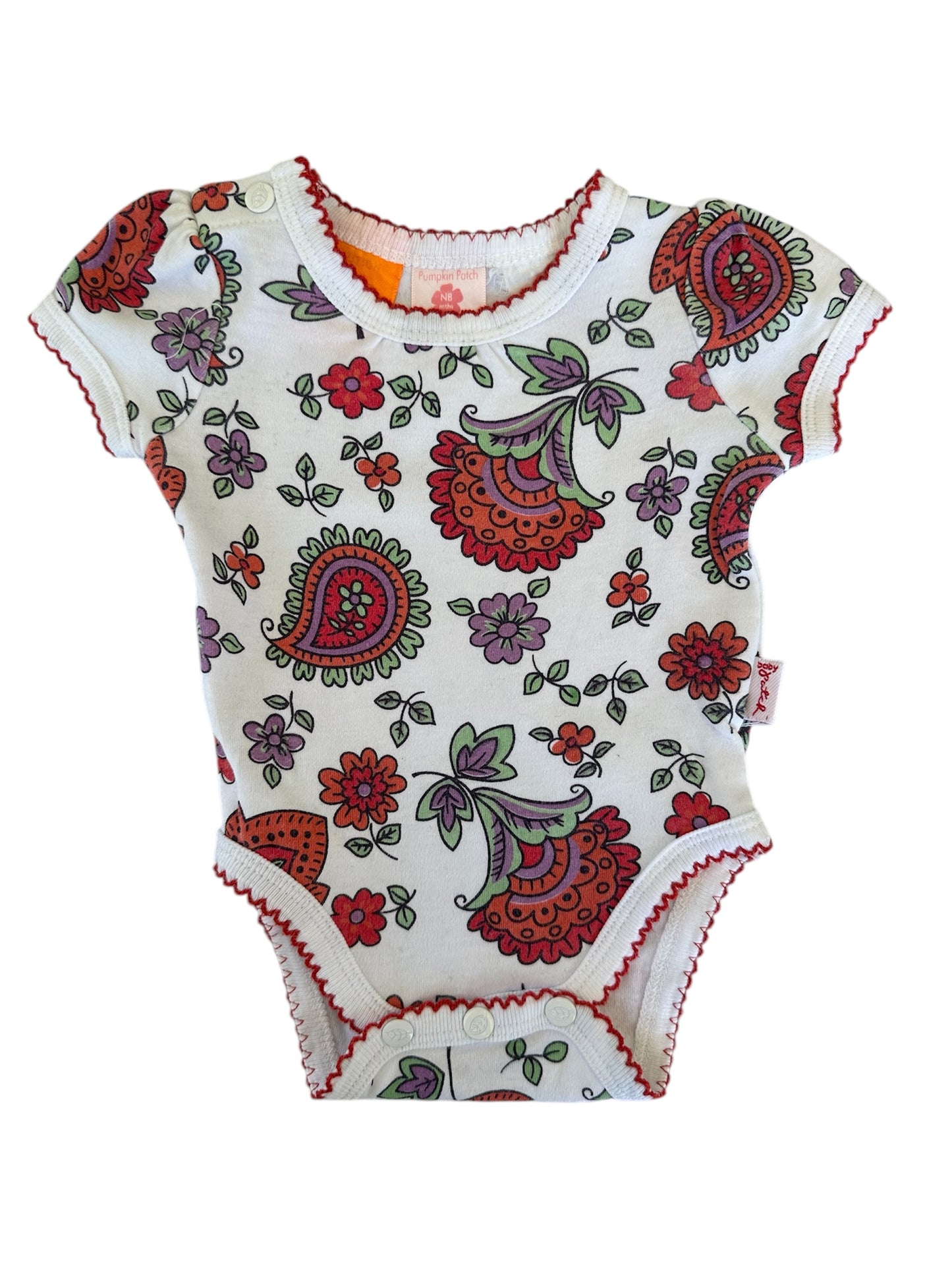 Pumpkin Patch - Floral Onesie - Newborn