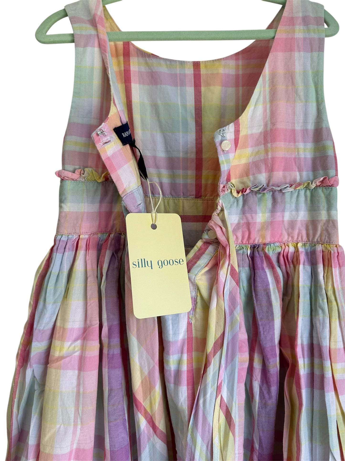 Ralph Lauren Vintage Pastel Check Dress - Size 6 (4-7years)