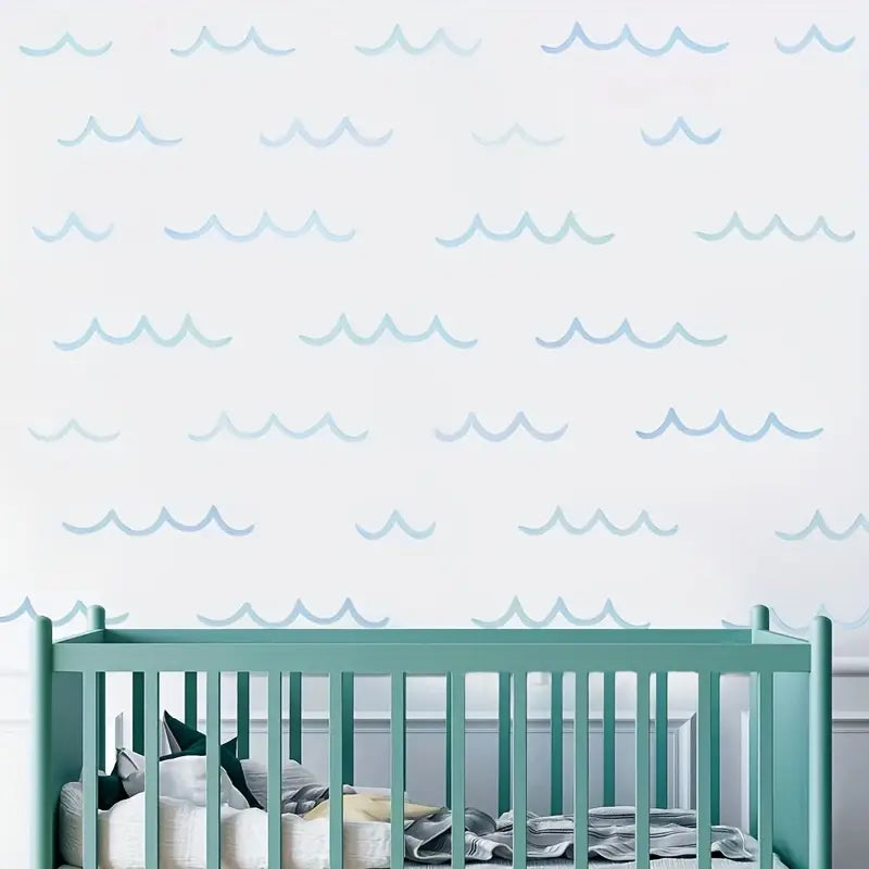 Blue Wave Decal - 4 Sheet Set - Wall Sticker