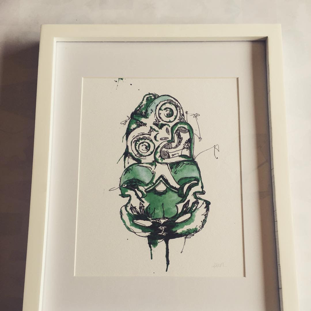 Tiki - Watercolour Painting Print