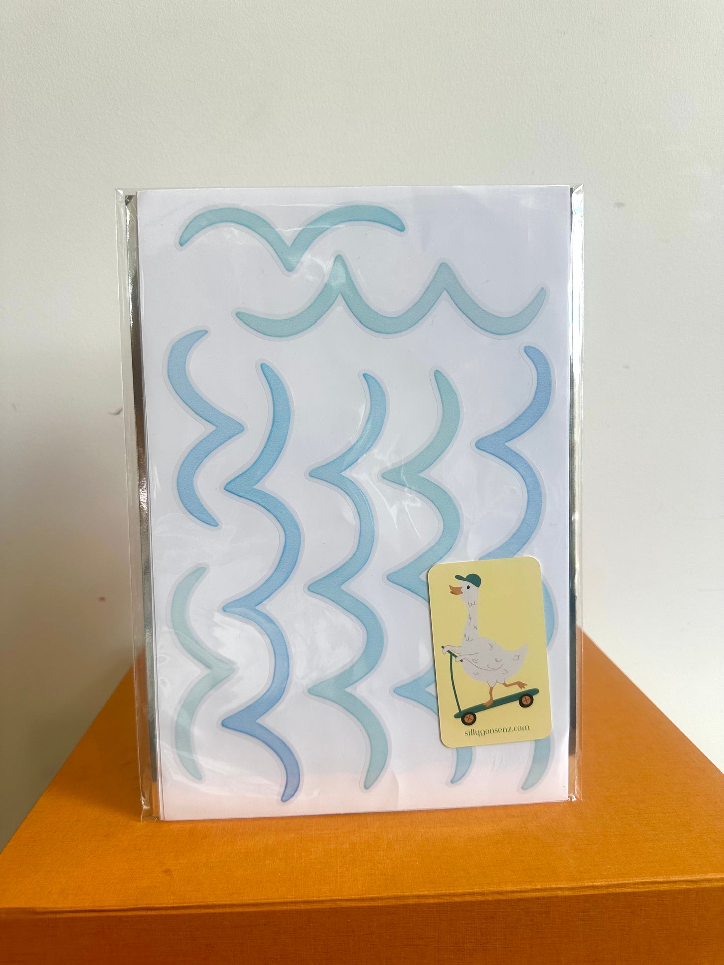 Blue Wave Decal - 4 Sheet Set - Wall Sticker