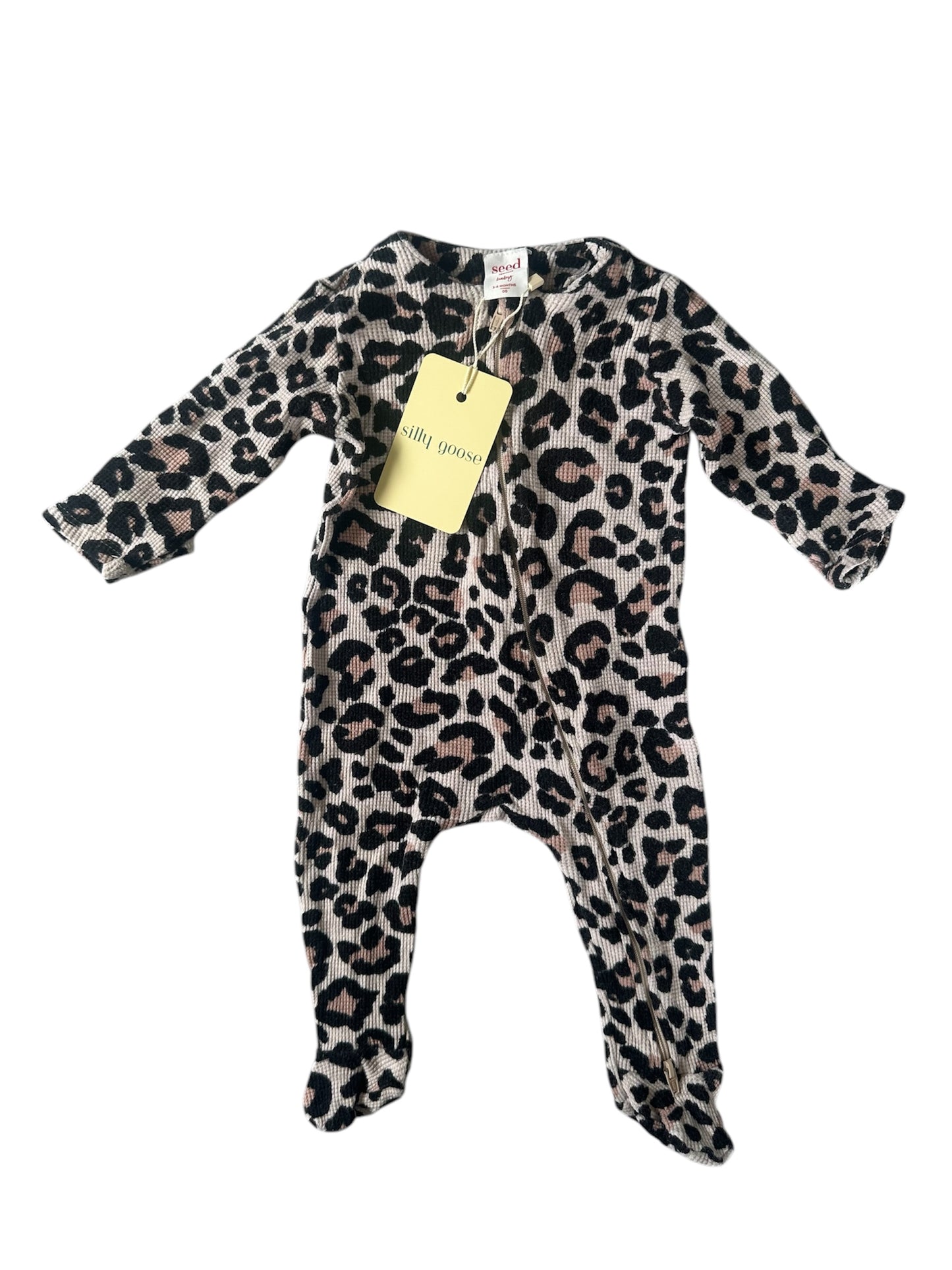 Seed - Leopard Print Onesie - 3-6 months