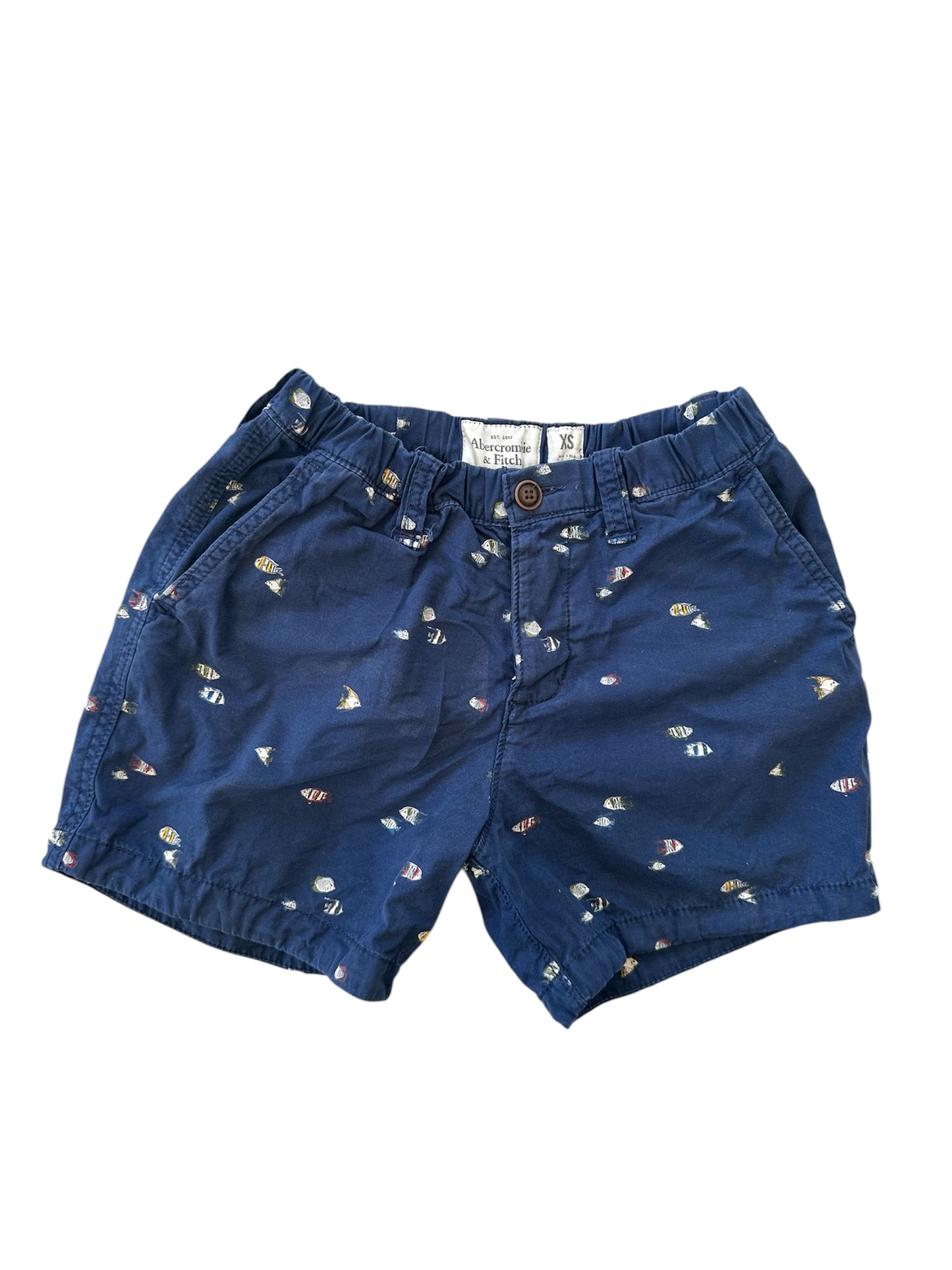 Abercrombie & Fitch - Navy Fish Shorts - Size 10