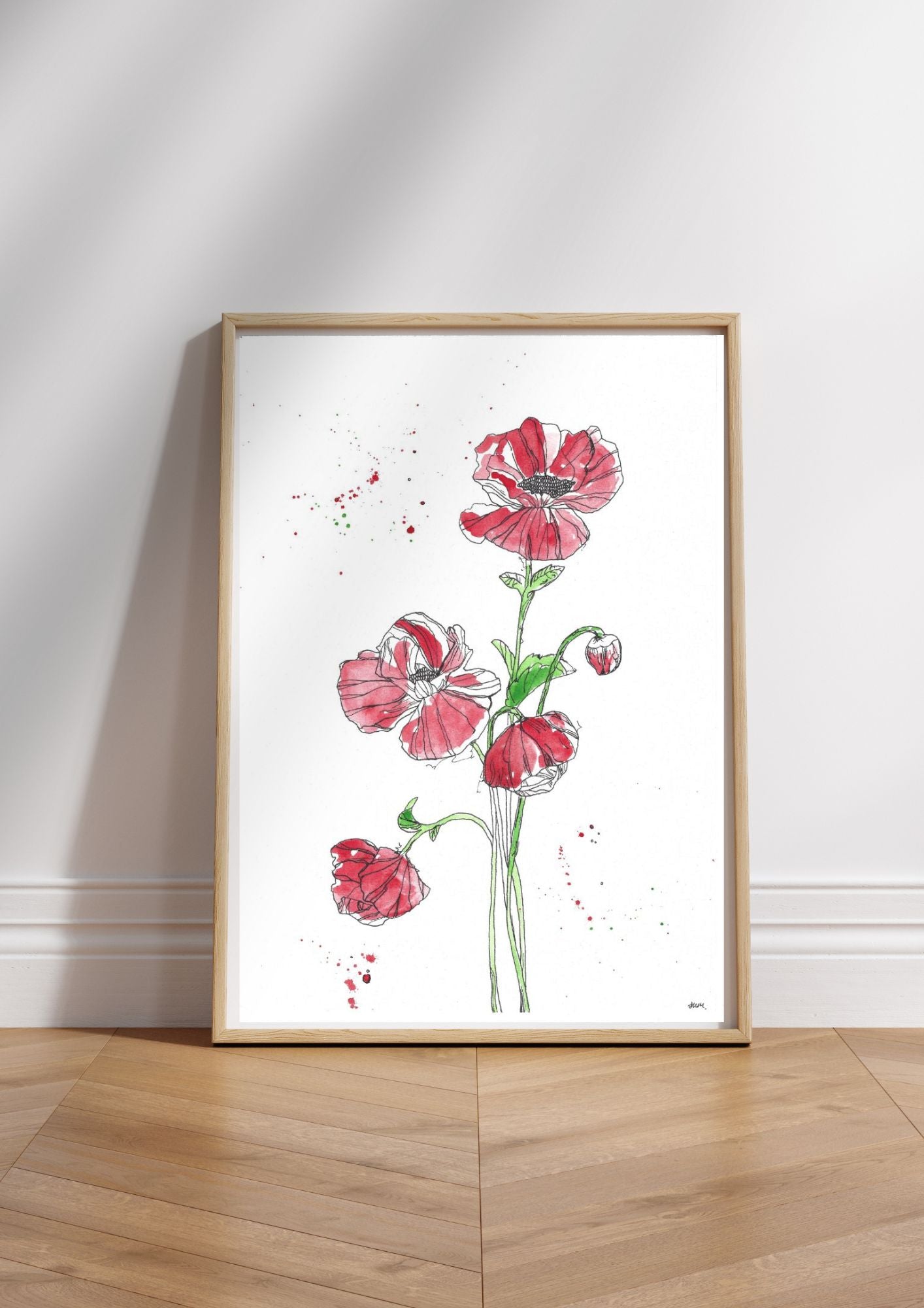 Poppy - Watercolour Painting Print