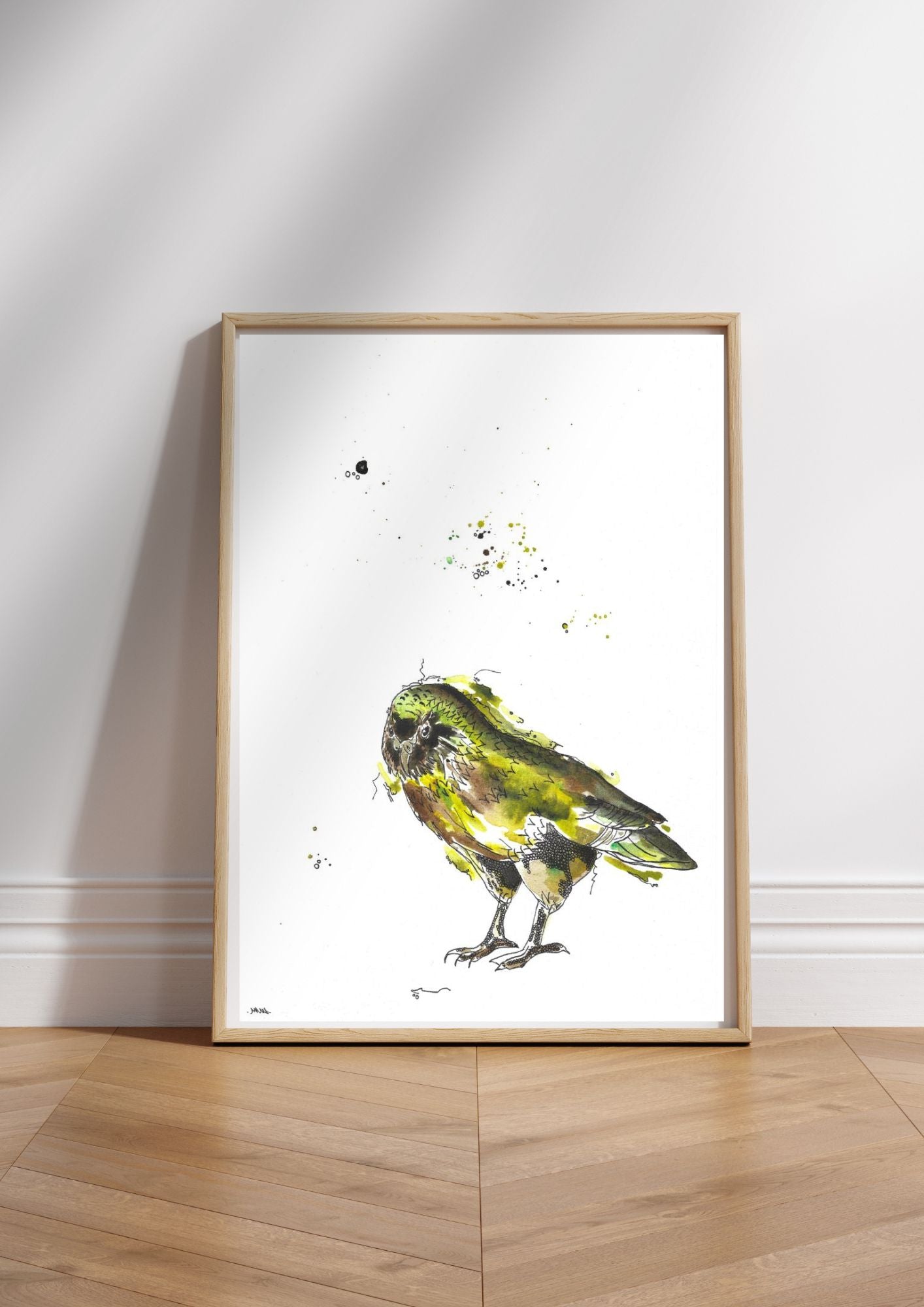 Kākāpō - Watercolour Painting Digital Print