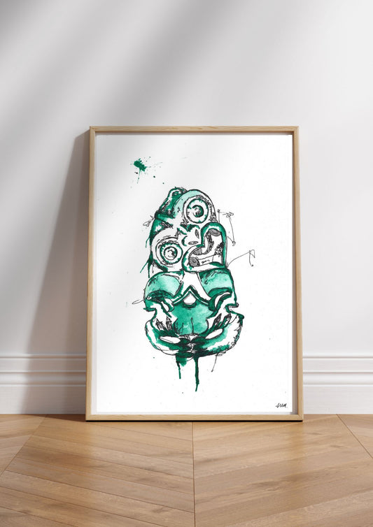 Tiki - Watercolour Painting Print
