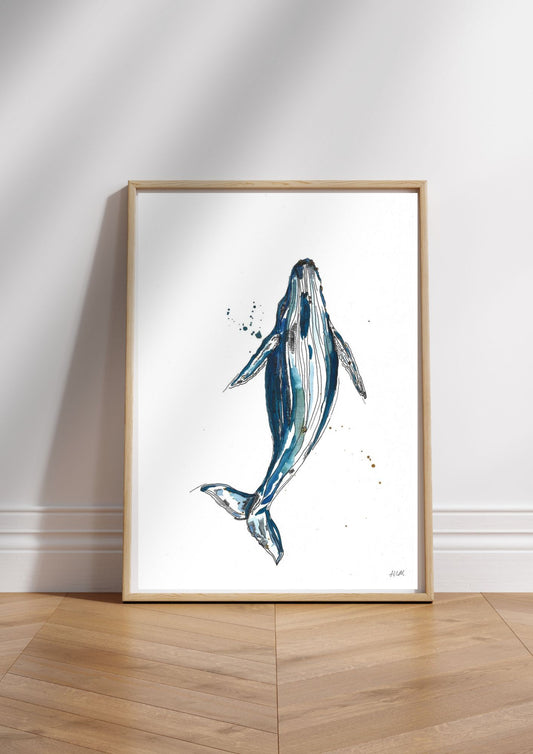 Whale - ORIGINAL Watercolour Painting