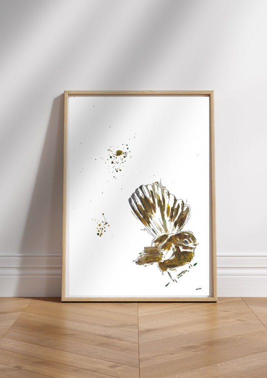 Fantail - Watercolour Painting Digital Print