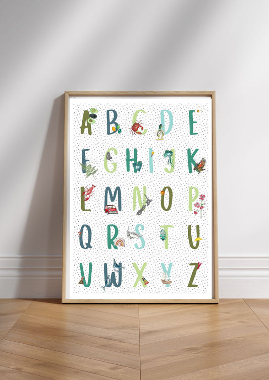 Kiwiana Alphabet - Watercolour Painting Print