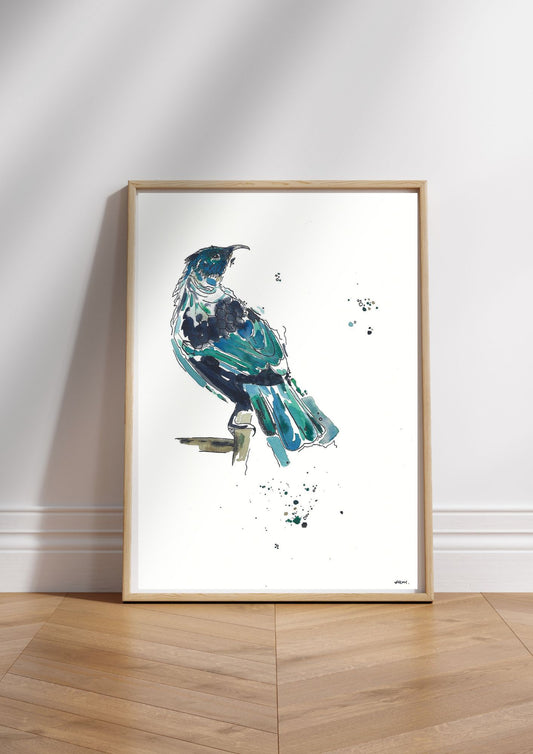 Tui - Watercolour Painting Print